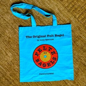 Sew Your Soul Lucy Sparrow Bagel Tote